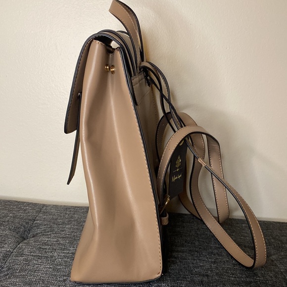 NWT! Moda Luxe Parker Vegan Leather Backpack in Nude - Picture 3 of 8